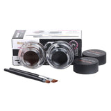 2 in 1 Coffee + Black Gel Eyeliner Make Up Waterproof Eye Liner Cosmetics Set - KALYCY.COM