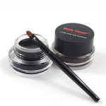 2 in 1 Coffee + Black Gel Eyeliner Make Up Waterproof Eye Liner Cosmetics Set - KALYCY.COM