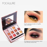 12 Colors Portable Eyeshadow Palette FOCALLURE - KALYCY.COM