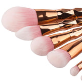 Diamond Shape Rainbow Handle Makeup Brushes 7pcs/set