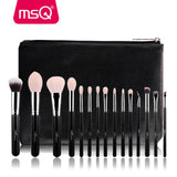 15pcs Pro Makeup Brushes Set Leather Case MSQ - KALYCY.COM