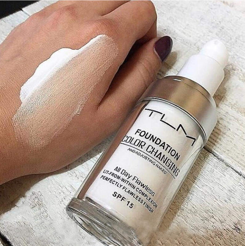  KOSIMI 30ml TLM Color Changing Foundation Liquid Base Makeup  Change To Your Skin Tone By Just Blending, white : Beauty & Personal Care