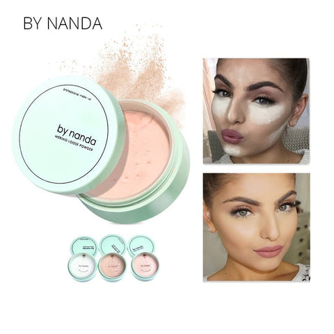 BY NANDA 3 Colore Translucent Pressed Powder Con Soffio Liscia Viso Trucco Prodotti di base Impermeabile Cipria In Polvere - KALYCY.COM